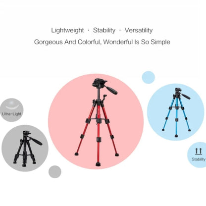 JMARY KP-2203 Portable Aluminum Alloy Telescopic SLR Camera Phone Photography Tripod, KP-2203