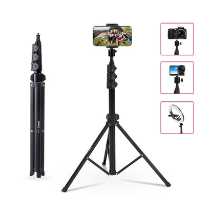 JMARY MT38 Travel Tripod Phone Holder 1.68m Telescopic Vlogging Camera Mount Tripod Stand, MT38