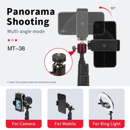 JMARY MT38 Travel Tripod Phone Holder 1.68m Telescopic Vlogging Camera Mount Tripod Stand, MT38