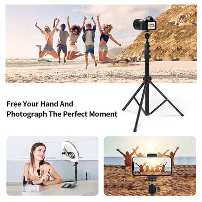 JMARY MT38 Travel Tripod Phone Holder 1.68m Telescopic Vlogging Camera Mount Tripod Stand, MT38
