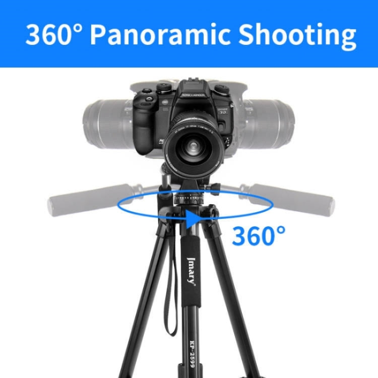 JMARY KP2599 SLR Camera Phone Live Streaming Outdoor Photography Aluminum Tripod, KP2599