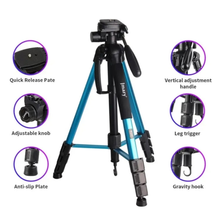 JMARY KP2264 Portable Detachable Tripod Mobile Phone SLR Camera Aluminium Alloy Stand, KP2264