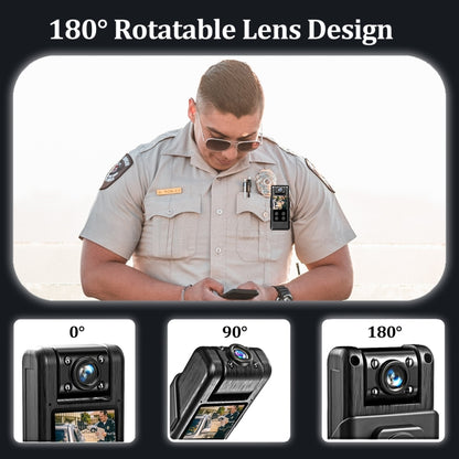 L10 1.3 Inch 180 Degree Rotation HD Outdoor Sports Camera HD Law Enforcement Recorder, L10