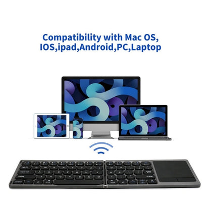 FK328T Cell Phone Tablet Laptop Wireless Bluetooth Keyboard Portable 3-Folded Keyboard, FK328T