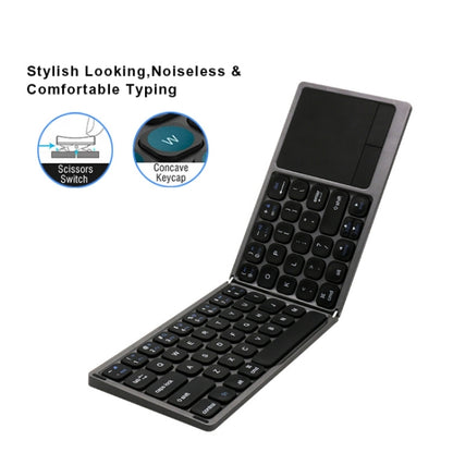 FK328T Cell Phone Tablet Laptop Wireless Bluetooth Keyboard Portable 3-Folded Keyboard, FK328T