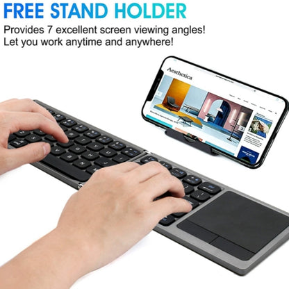 FK328T Cell Phone Tablet Laptop Wireless Bluetooth Keyboard Portable 3-Folded Keyboard, FK328T