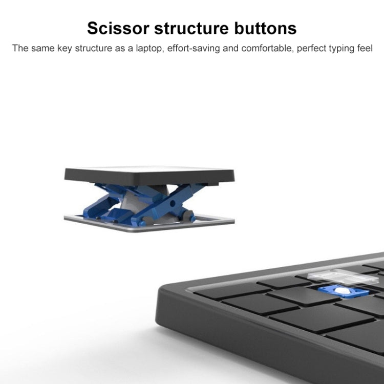 B099T Cell Phone Tablet Laptop Universal Portable Folding Touchpad Bluetooth Wireless Keypad, B099T