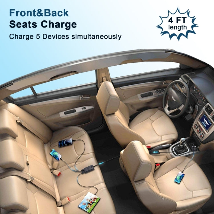 TR-43 For Back Seat PD 18W Fast Charging Car Charger 2m Extention Charger Adapter, TR-43