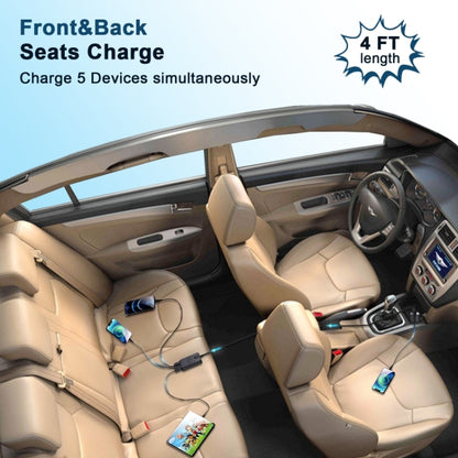 TR-43 For Back Seat PD 18W Fast Charging Car Charger 2m Extention Charger Adapter, TR-43