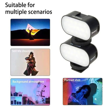 JMARY FM-16RGB Mini Portable Rechargeable RGB Video Conference Photography LED Fill Light, FM-16RGB