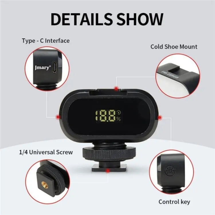 JMARY FM-16RGB Mini Portable Rechargeable RGB Video Conference Photography LED Fill Light, FM-16RGB
