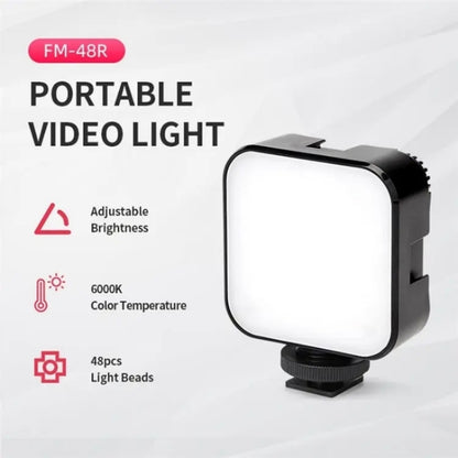 JMARY FM-48R Dimmable Photography LED Fill Light Portable Mini Camera Phone Fill Light, FM-48R