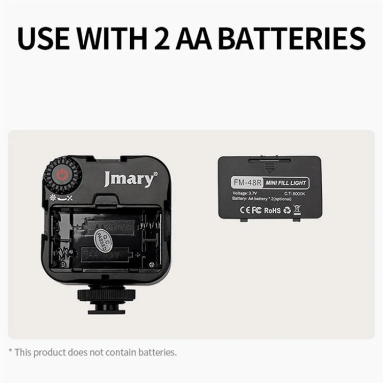 JMARY FM-48R Dimmable Photography LED Fill Light Portable Mini Camera Phone Fill Light, FM-48R