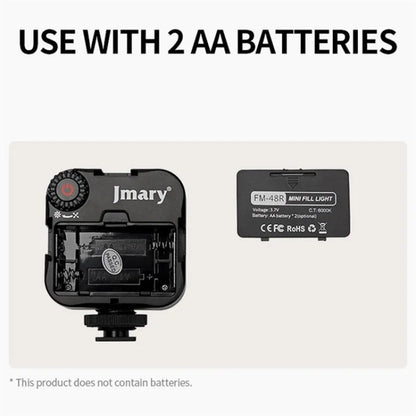 JMARY FM-48R Dimmable Photography LED Fill Light Portable Mini Camera Phone Fill Light, FM-48R