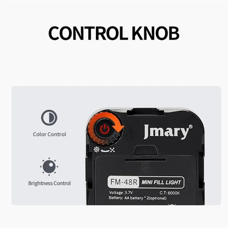JMARY FM-48R Dimmable Photography LED Fill Light Portable Mini Camera Phone Fill Light, FM-48R