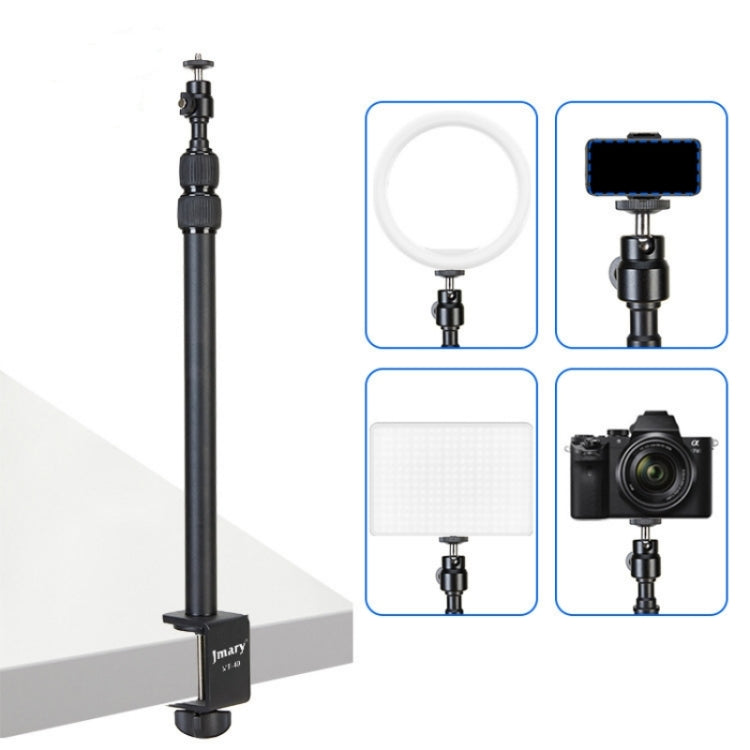 JMARY MT-49 For LED Video Light Clip Stand Adjustable Clamp Desk Mount Light Stand, MT-49