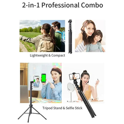 JMARY MT-36 4 Sections Adjustable Camera Stand Tripod 67-inch Live Streaming Phone Tripod, MT-36