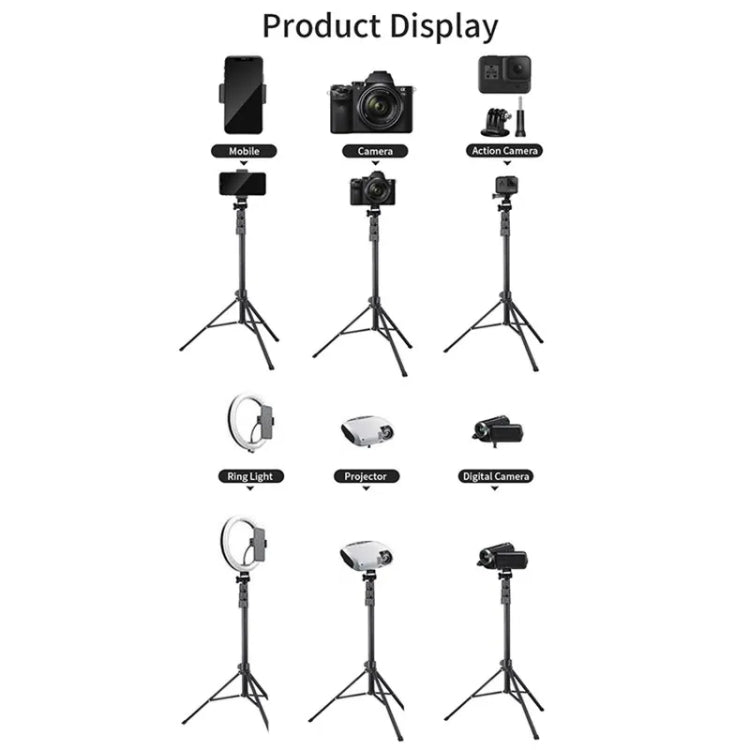 JMARY MT-36 4 Sections Adjustable Camera Stand Tripod 67-inch Live Streaming Phone Tripod, MT-36