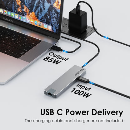 Wavlink UHP3409 For MacBook Pro/Air USB-C Windows Laptops 100W PD Mini Docking Station, UHP3409