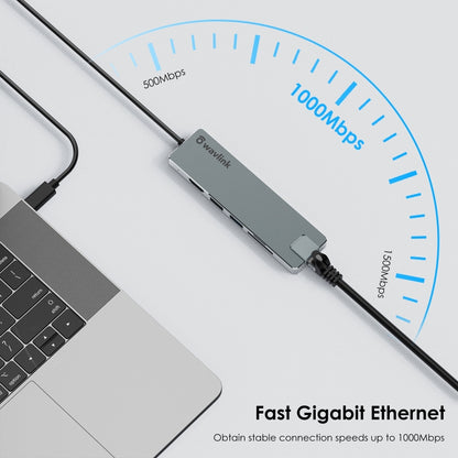 Wavlink UHP3409 For MacBook Pro/Air USB-C Windows Laptops 100W PD Mini Docking Station, UHP3409