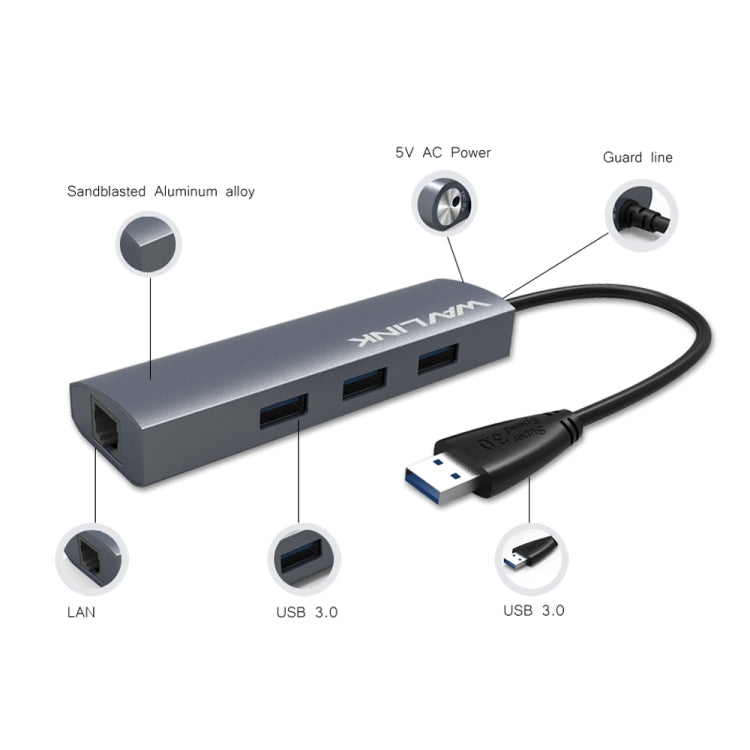 Wavlink UH3031G 10 in 1 Type-C to USB 3.0 Dock USB 3 Ports Hub HDMI Adapter, UH3031G