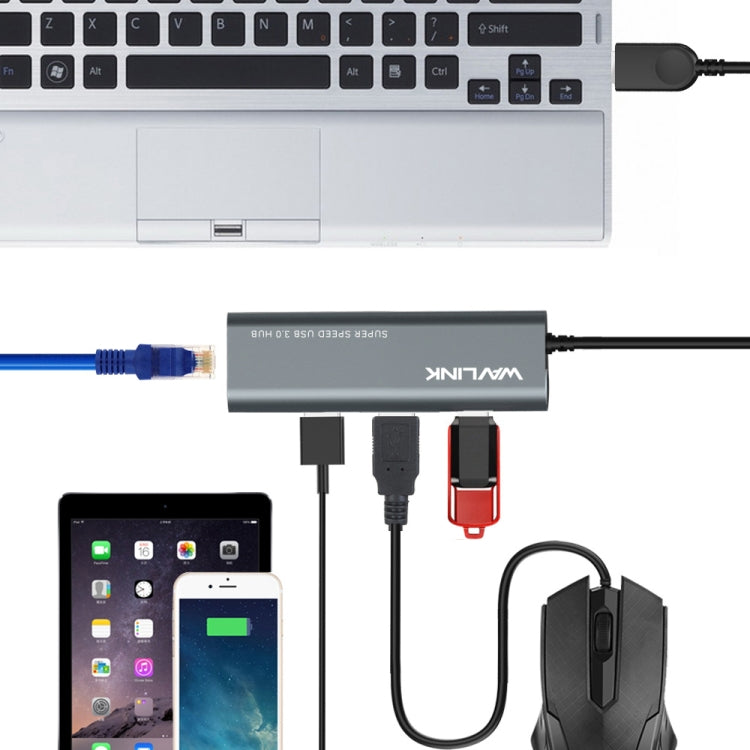Wavlink UH3031G 10 in 1 Type-C to USB 3.0 Dock USB 3 Ports Hub HDMI Adapter, UH3031G