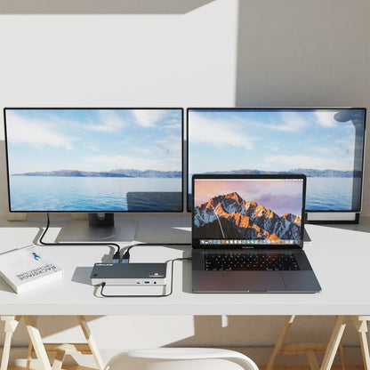 Wavlink UTD21H 60W Host Charging Thunderbolt 3 Docking Station 4K Dual Display 11 in 1 Ports, US Plug, EU Plug, UK Plug