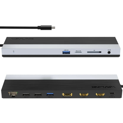 Wavlink UMD08 DisplayPort 12 in 1 Type-C Triple Display Docking Station, UMD08