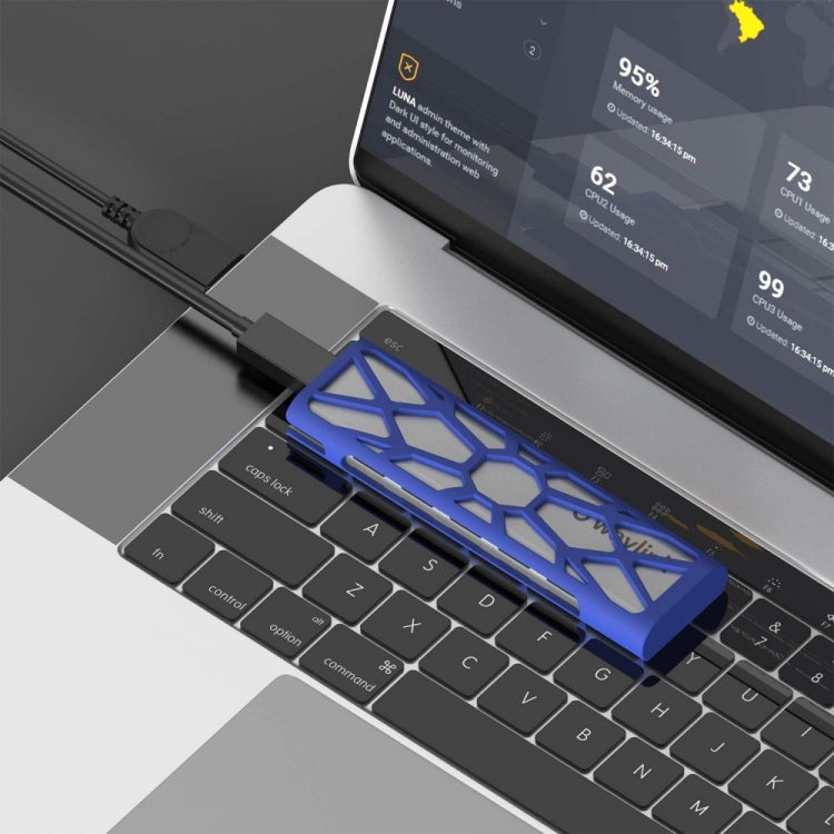 Wavlink ST338C M.2 NVMe SSD PCIE UASP M Key NGFF SATA USB-C SDD Hard Disk Box Adapter, ST338C