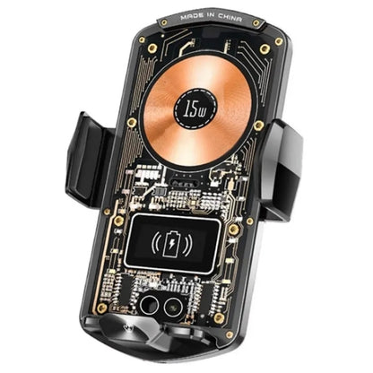 A6 Car Automatic Clamping Phone Holder 15W Magnetic Wireless Charger, A6 (Red), A6 (Orange), A6 (Black)