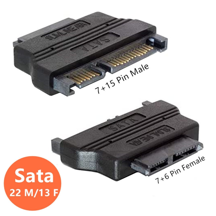 Slimline SATA 13 Pin to SATA 22 Pin Converter Adapter, Slimline SATA 13 Pin to SATA 22 Pin