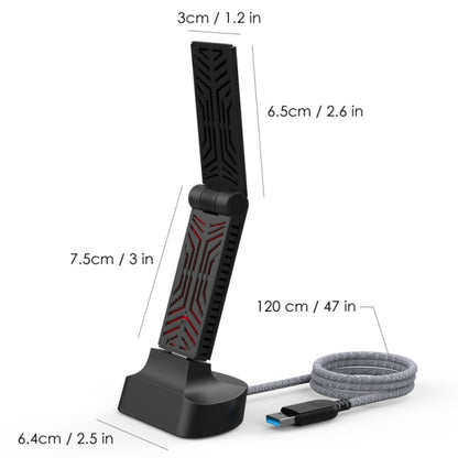 WAVLINK WN690A5D For PC AC1900M USB 3.0 Network Card 2.4GHz 5GHz Dual Band Wireless Adapter, WN690A5D