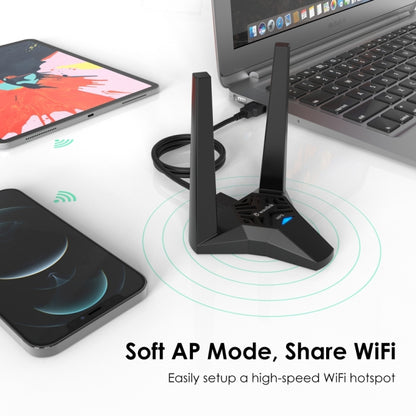 WAVLINK WN692A3 Lag-Free Gaming High Speed AC1300M Wireless Dual Band USB 3.0 Adapter, WN692A3