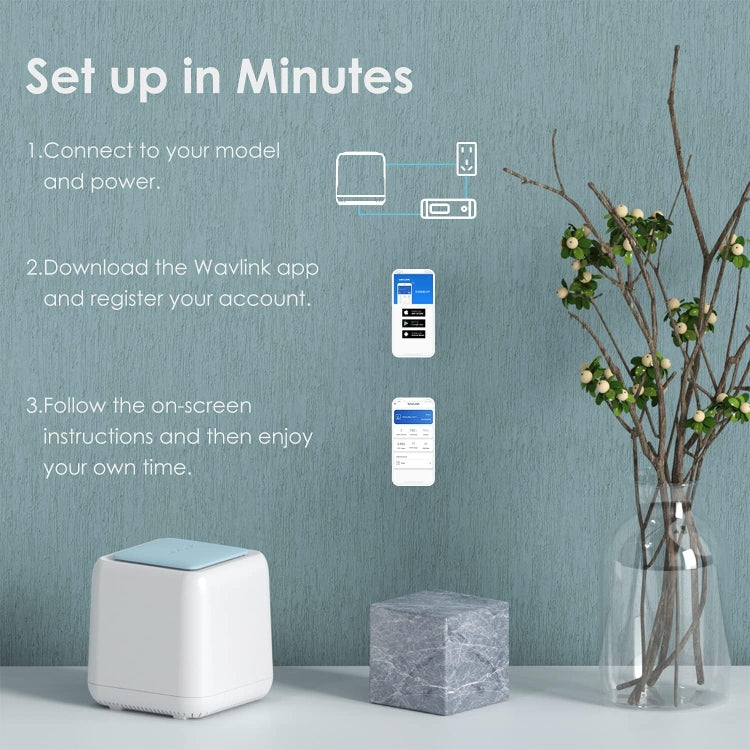WAVLINK WN535M1 WiFi Wireless Routers 11AC AC1200 Mesh Wireless Repeater Signal Extender, US Plug, UK Plug, AU Plug