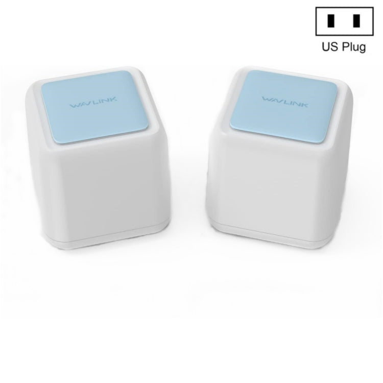 WAVLINK WN535M2 For Home Office 2pcs Mesh Wireless Router AC1200 Dual Band WiFi Signal Booster, US Plug, UK Plug, AU Plug