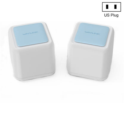 WAVLINK WN535M2 For Home Office 2pcs Mesh Wireless Router AC1200 Dual Band WiFi Signal Booster, US Plug, UK Plug, AU Plug