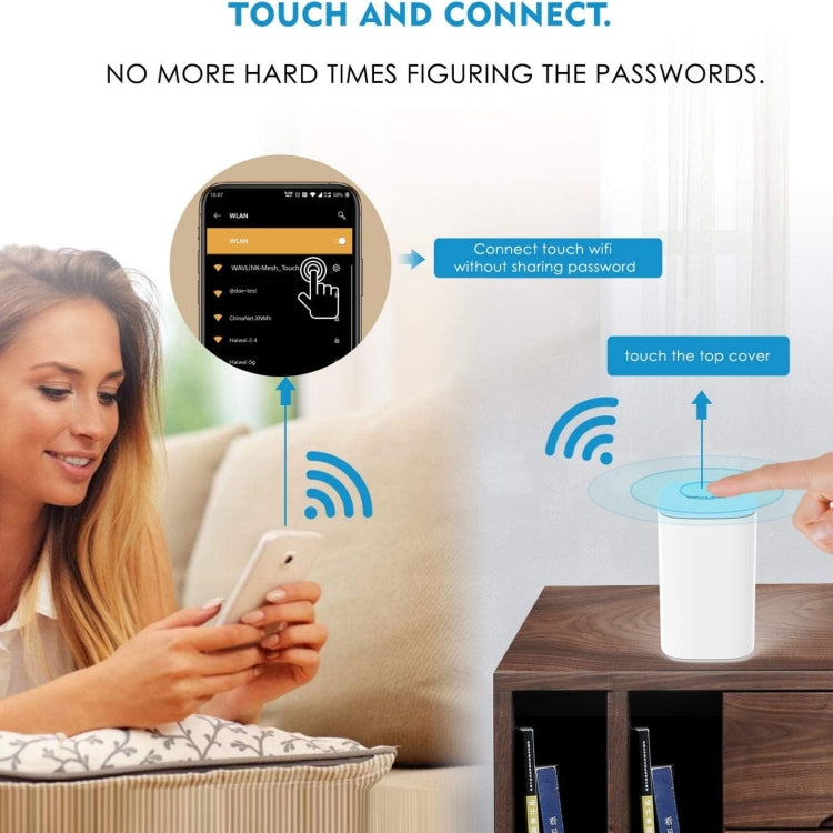 WAVLINK WN551K3 3pcs AC3000 WiFi Wireless Repeater Built-in Antenna Tri-Band Mesh Wireless Router, US Plug, UK Plug, EU Plug, AU Plug