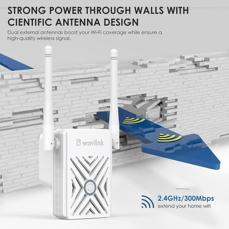 WAVLINK WN578W2 For Home Office N300 WiFi Wireless AP Repeater Signal Booster, US Plug, EU Plug, UK Plug, AU Plug