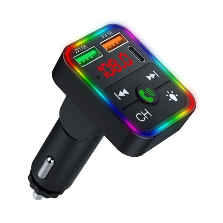 P2 Dual USB Port Cigarette Lighter Car Charger Support Bluetooth Hands Free Calling Car Player Charger, P2