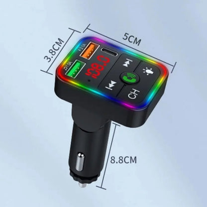 P2 Dual USB Port Cigarette Lighter Car Charger Support Bluetooth Hands Free Calling Car Player Charger, P2