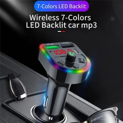 F21 PD + USB Car Charger Bluetooth Car Adapter Handsfree Call FM Transmitter MP3 Music Player, F21