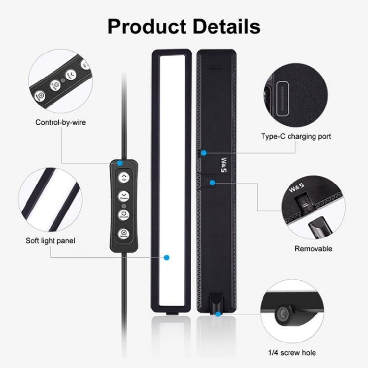 VLOGLITE WS66 LED Webcam Streaming Lights Video Conference Lighting Laptop Light with Tripod, WS66