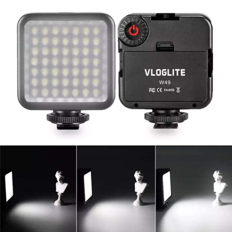 VLOGLITE W49 Photography Cell Phone Live Streaming Beauty Lights Mini Fill Light LED Camera Light, W49