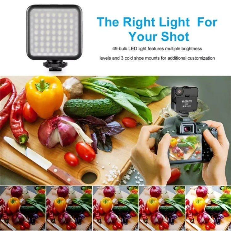 VLOGLITE W49 Photography Cell Phone Live Streaming Beauty Lights Mini Fill Light LED Camera Light, W49