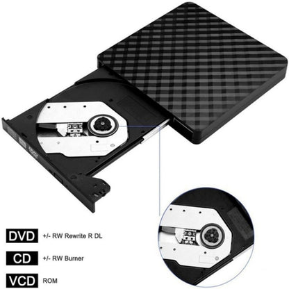 BT699 USB / Type-C External Optical Drive Case Laptop DVD Burner Portable Slim Disc Player, BT699