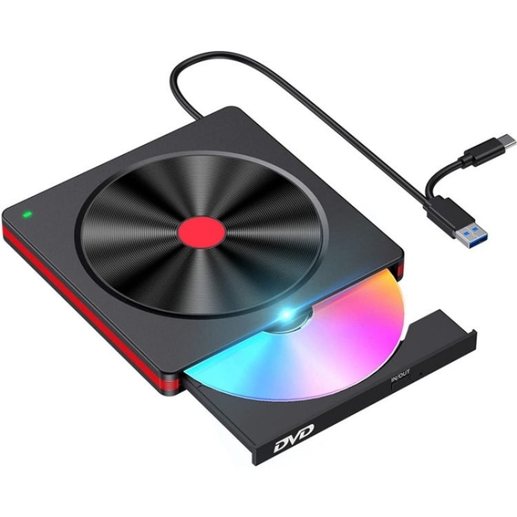 048 Type-C Optical Drive Portable DVD-RW External USB Optical Drive Laptop DVD Burner, 048