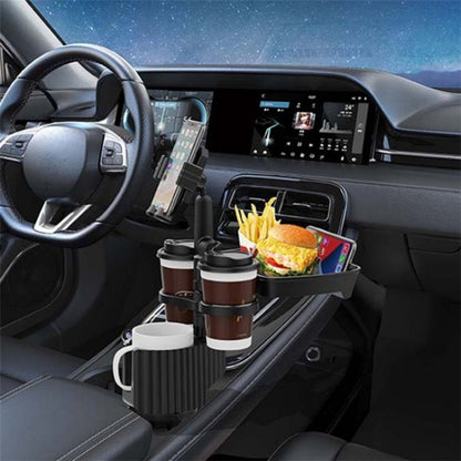 A06 Multifunctional Car Cup Mug Bottle Holder Mobile Phone Mount Stand Food Snack Tray Table, A06 (Grey), A06 (Green)