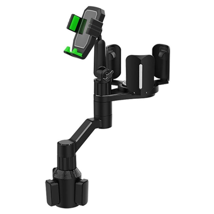 D08 With Adjustable Snack Cup Cup Holder Phone Mount For Car Phone Clamping Mount Holder, D08 (Grey), D08 (Green)