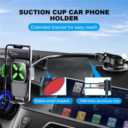 X034 Universal Truck Bus Dashboard Flexible Adjustable Windshield Suction Cup Car Phone Holder, X034, X034  (Black)