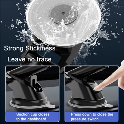 D40+105+K5 Carbon Fiber Texture Car Suction Cup Telescopic Arm Phone Holder Windshield Dashboard, D40+105+K5